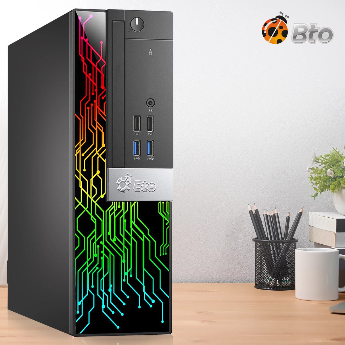 RGB Gaming Desktop Computer PC, Intel i5 6th Gen, AMD Radeon RX 550, 16GB Ram, 1TB SSD, 22 inch Monitor, Keyboard Mouse Headset, WiFi Windows 10 Pro U670