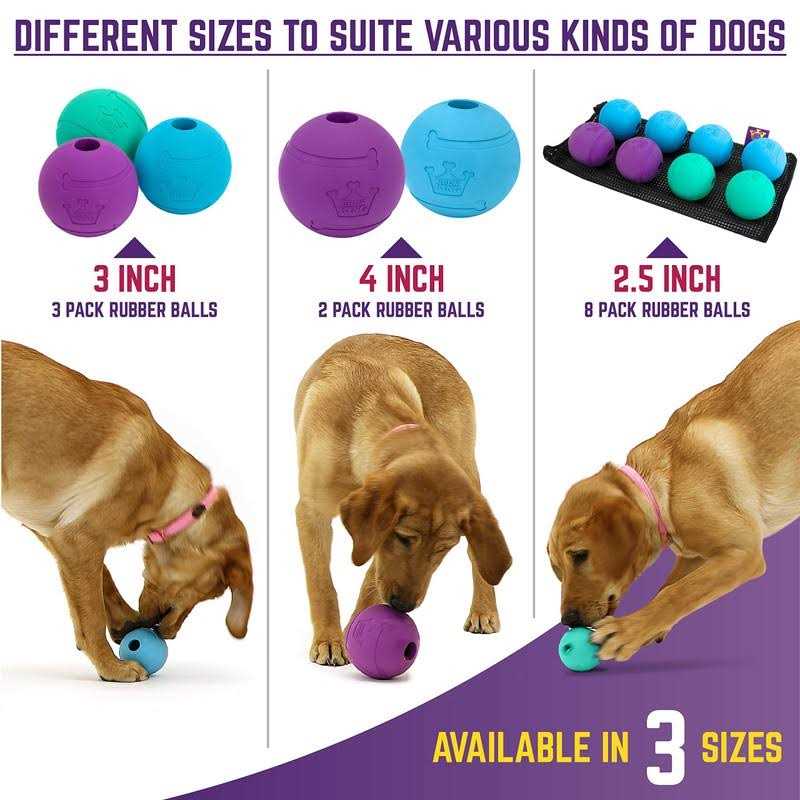 Extremely Durable Natural Rubber Dog Fetch Balls 4 inch Q276039