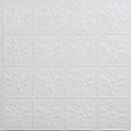 Bright White Gloss Metal Tin Surface-Mount Ceiling Tiles 5-Pack F25632