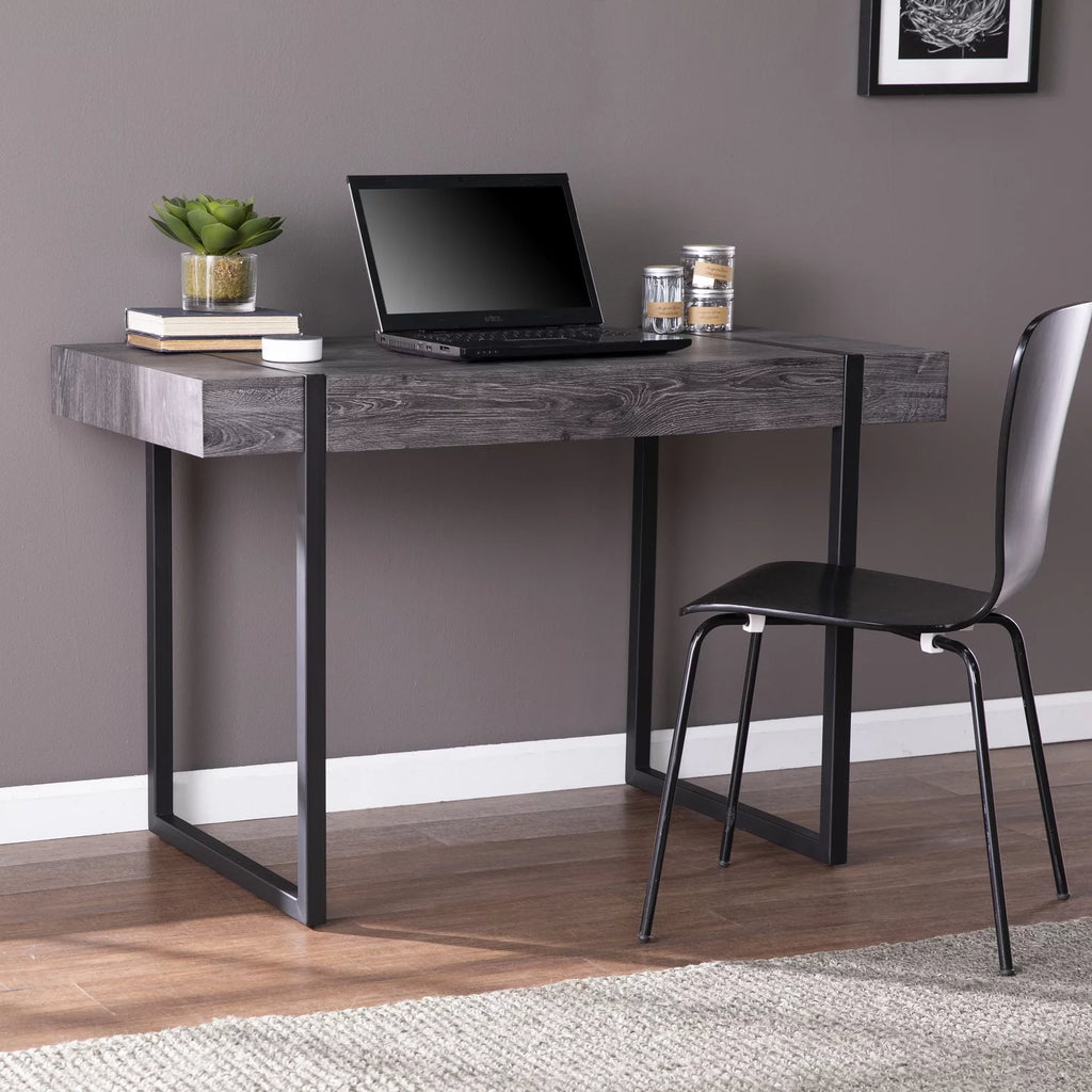 Black Wooden Small Space Writing Desk L59229