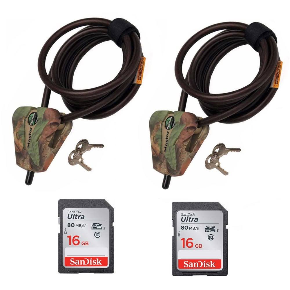 6-ft Cable Lock and 16GB SD Card U1976