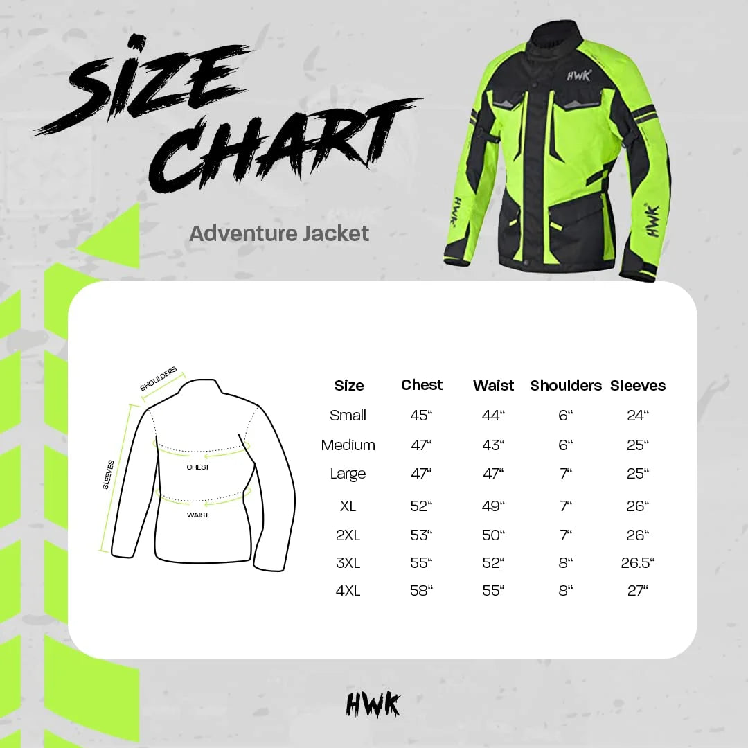 Motorcycle Jacket with Cordura Textile Fabric and Armor Hi-Vis Green XL X113
