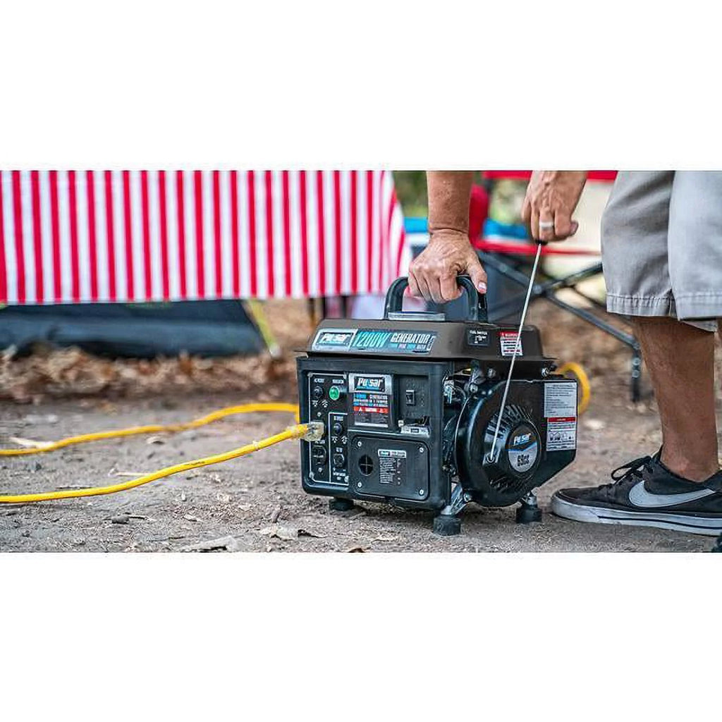 Portable Gas-Powered Generator with Carrying Handle, 1200W, Black/Gray F3352
