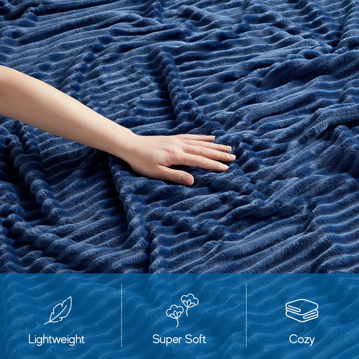 Soft Lightweight Plush Fleece Queen Size Blanket Z45323