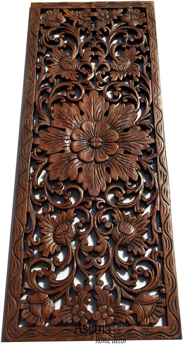 Large Carved Wood Wall Panel D533115