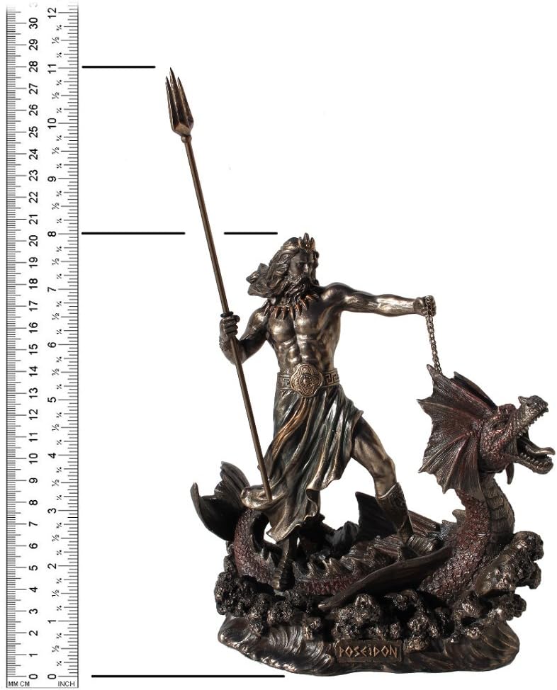 Cold Cast Bronze Hippocampus Statue X885402