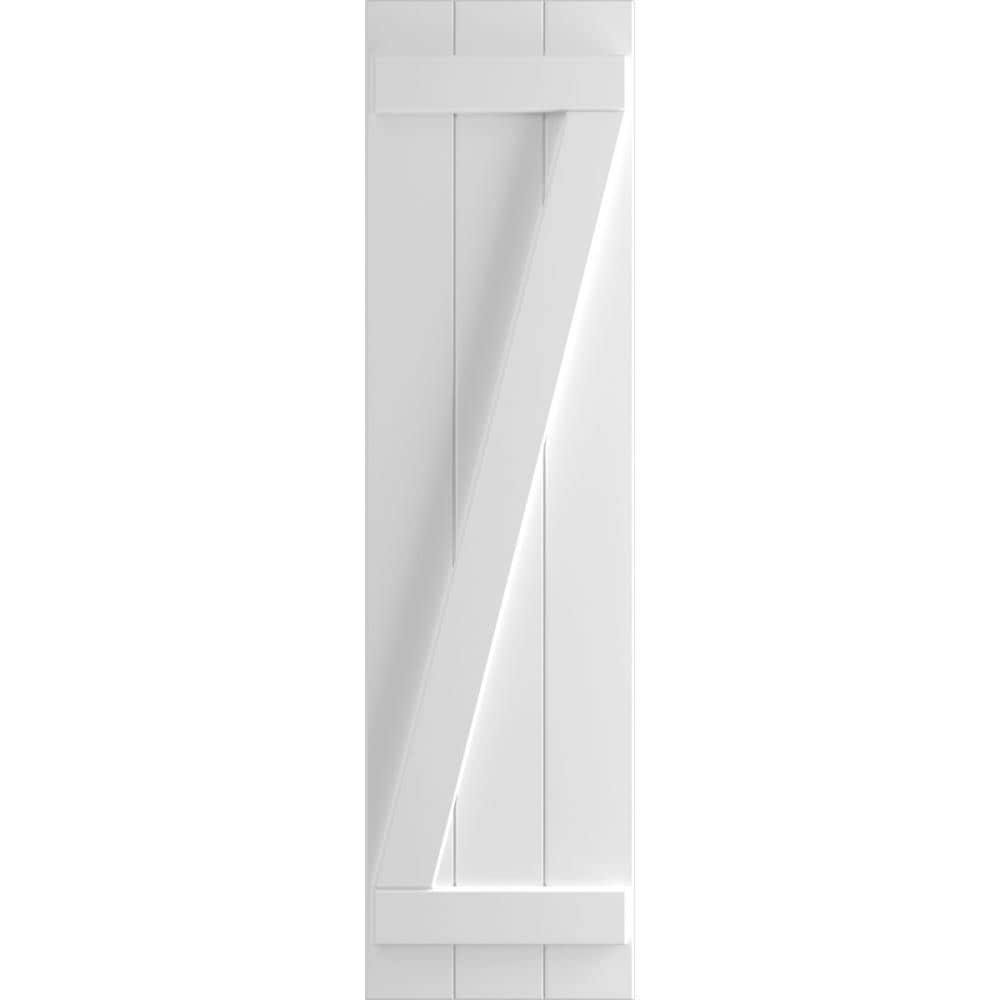 16-1/8x22 x 51x22 PVC Board and Batten Shutters, Unfinished (Per Pair) I198674