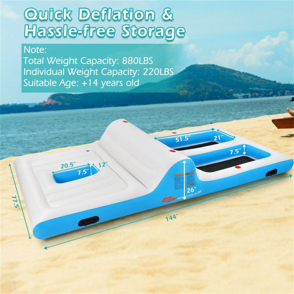 Floating 4 Person Inflatable Lounge Raft M163