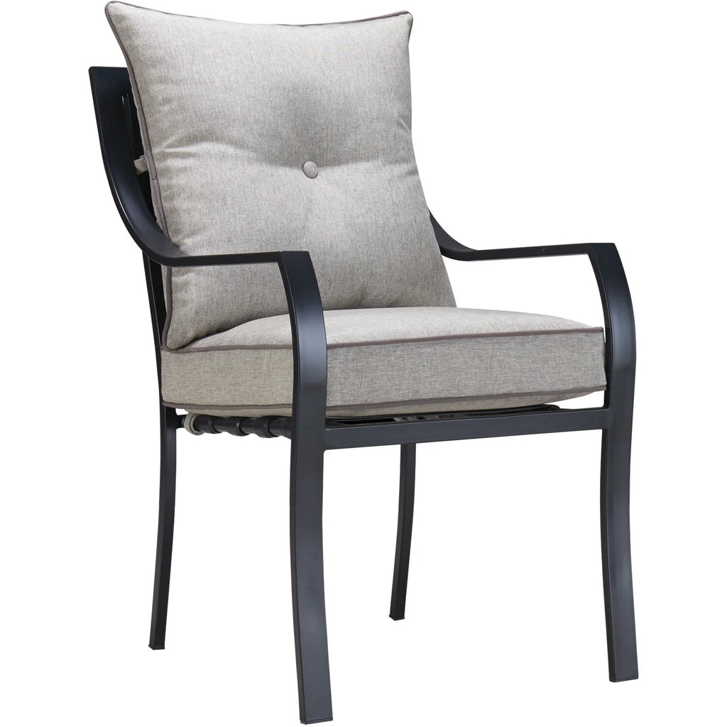 5-Piece Dining Set with 4 Chairs and Round Glass-Top Table B39414