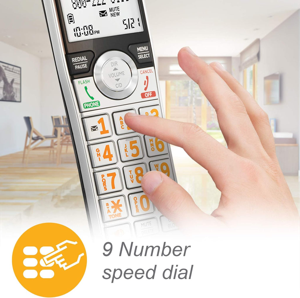 Black/Silver DECT 6.0 Corded/Cordless Phone with 1 Handset L768818