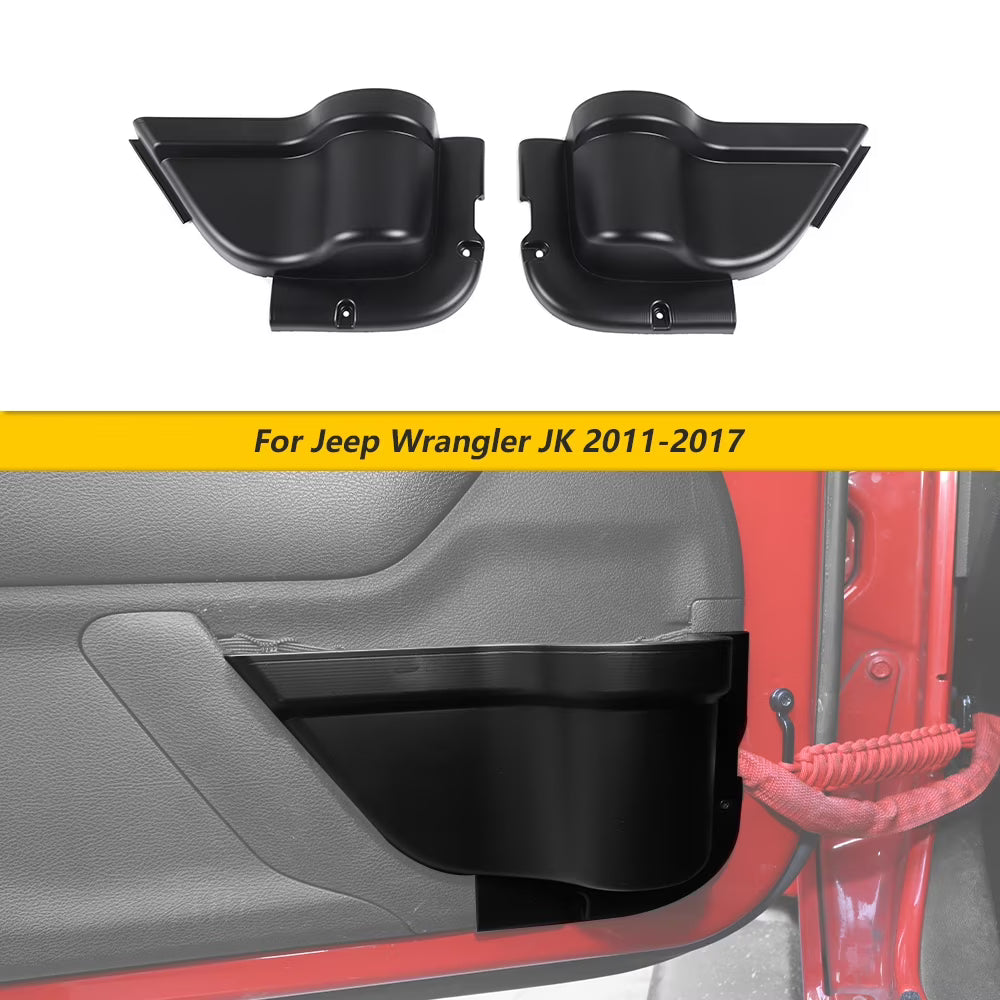 Black Front Door Storage Organizer Box for Jeep Wrangler JK JKU 2011-2017 J81870
