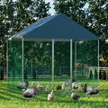 Large Chicken Coop Run Outdoor with Waterproof Anti-Ultraviolet Cover U395993