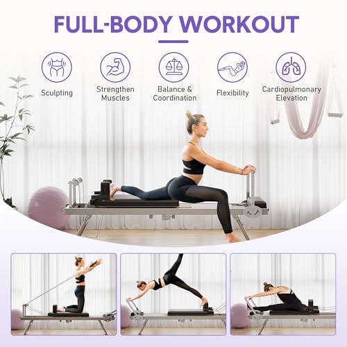 Foldable Pilates Reformer Machine T791