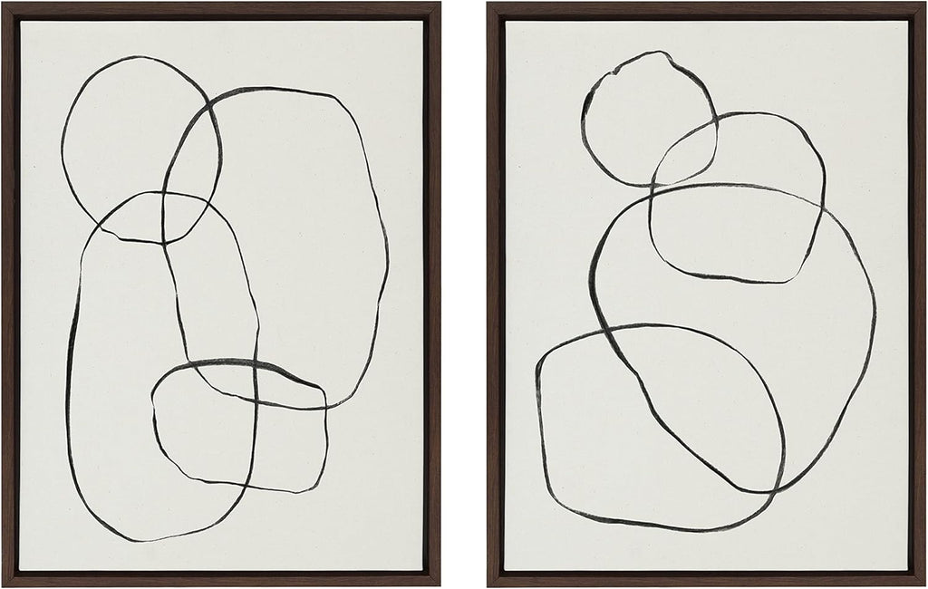 Framed Textured Canvas Set, 23x33, Natural, 2 C2347