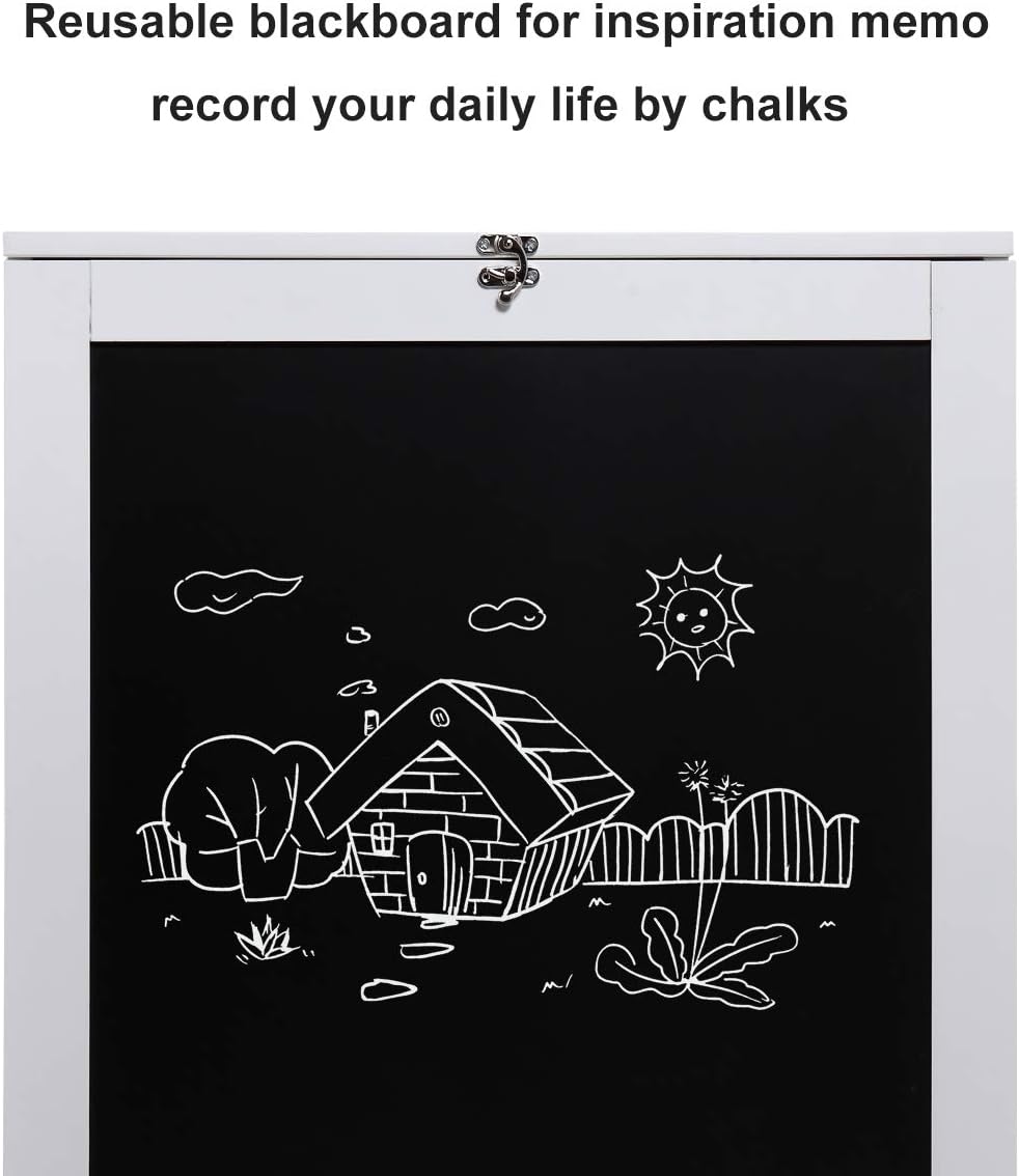 Wall Mounted Folding Desk with Storage D8584