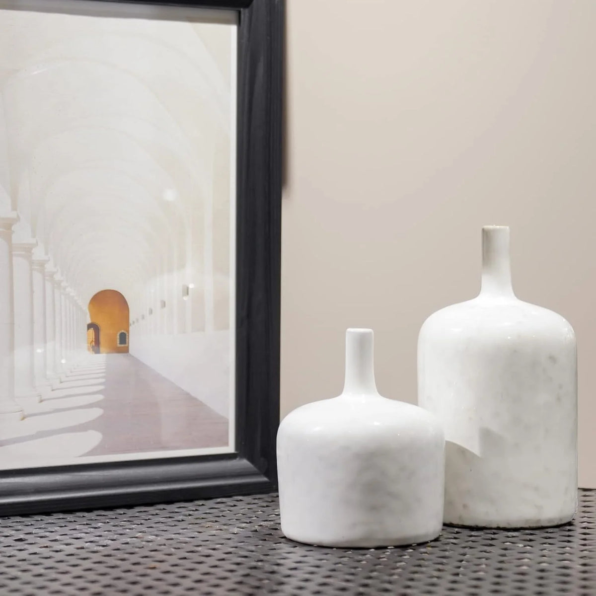 White Ceramic Vase 9.5 Inch H344878