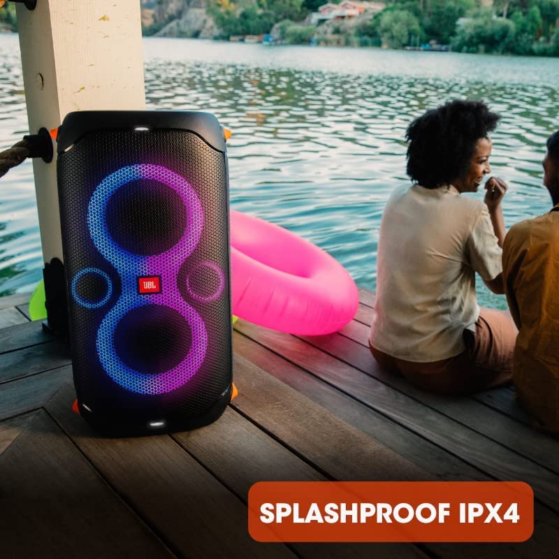 Portable Party Speaker with Built-in Lights - Black T75427