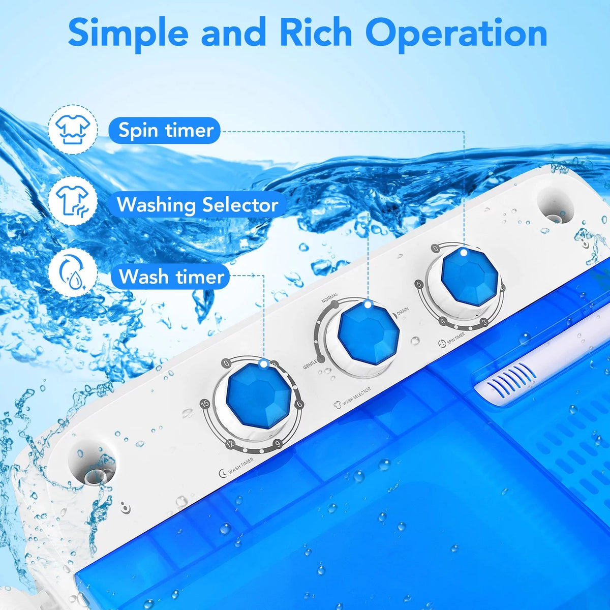 11lbs Washer & 6.6lbs Spin Dryer Combo Washing Machine Z971284