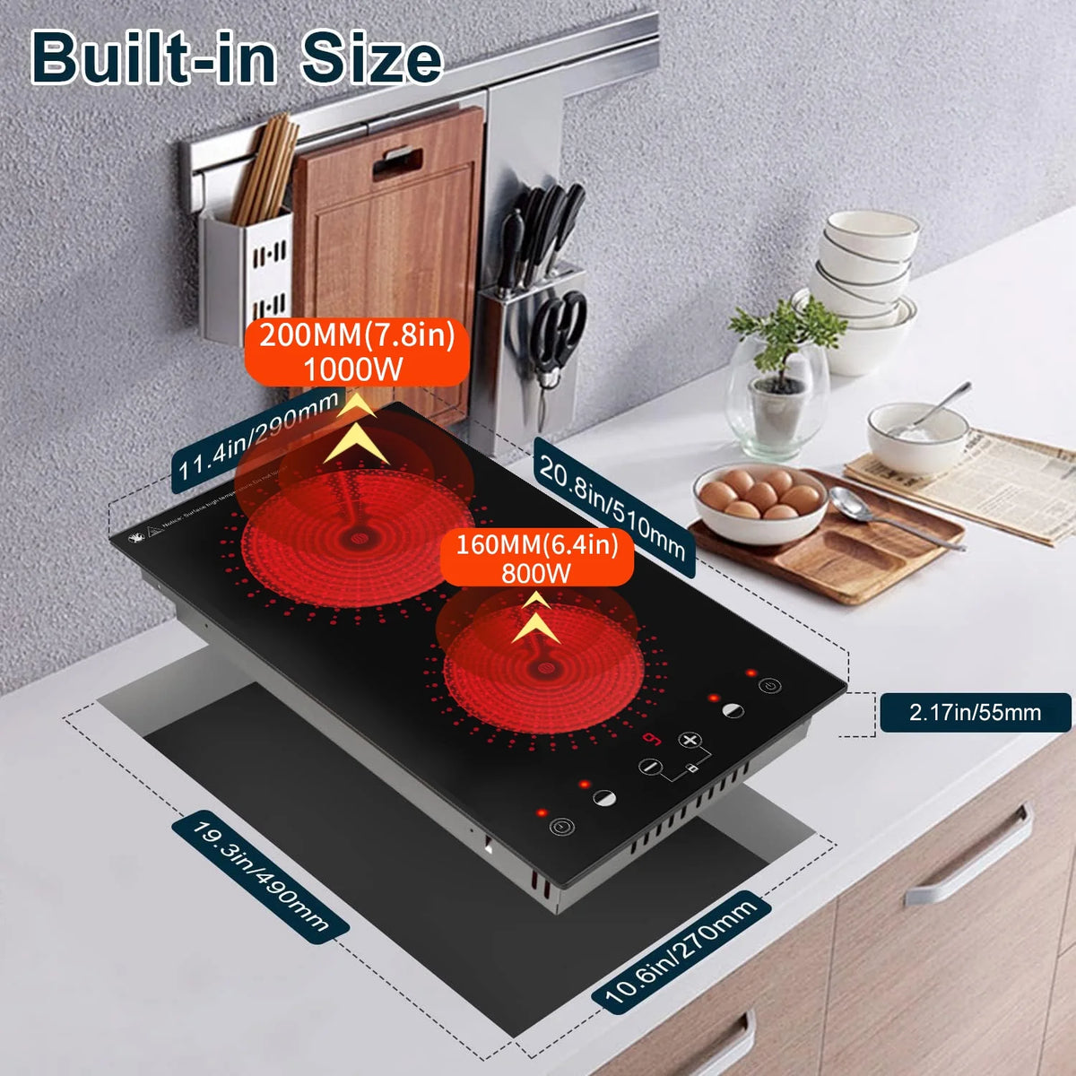 2 Burner Electric Cooktop H115061