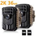 2 Pack 36MP 2K Waterproof Trail Camera with Night Vision T998702