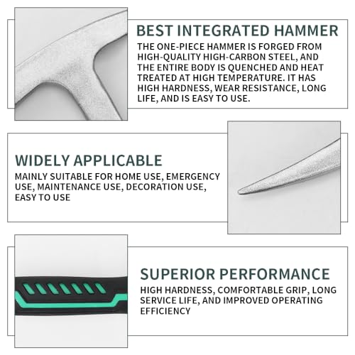 15 PCS Geology Rock Pick Hammer Kit with Digging Chisels, Shovel, Backpack, Magnifying Glass, Goggles, Whistle, Soil Sieve O689551
