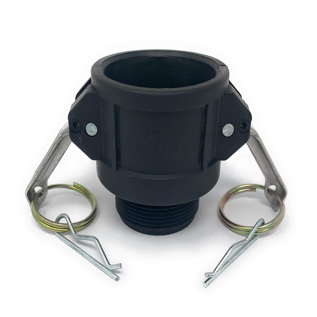 1-1/2 Female Camlock x 1-1/2 Male NPT Poly Cam Lock Fitting Pack of 2 Z1844