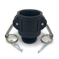 1-1/2 Female Camlock x 1-1/2 Male NPT Poly Cam Lock Fitting Pack of 2 Z1844