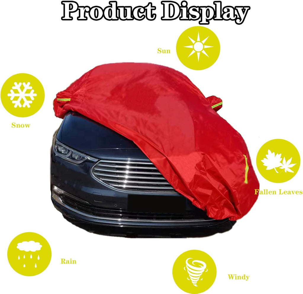 Red 216D Oxford Full Car Cover N199