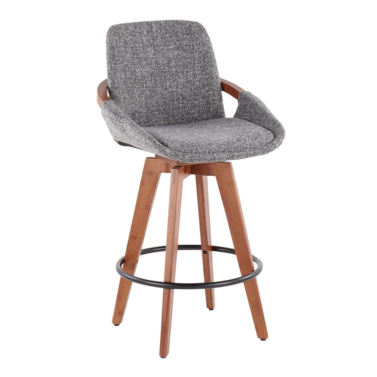 Blue Noise Fabric Counter Stool N91249