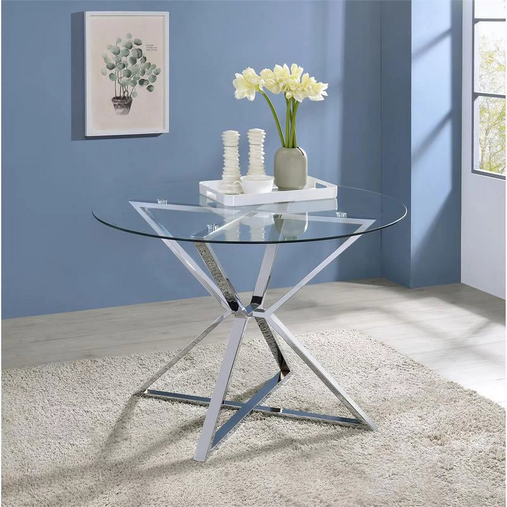 Round Glass Top Dining Table C7220
