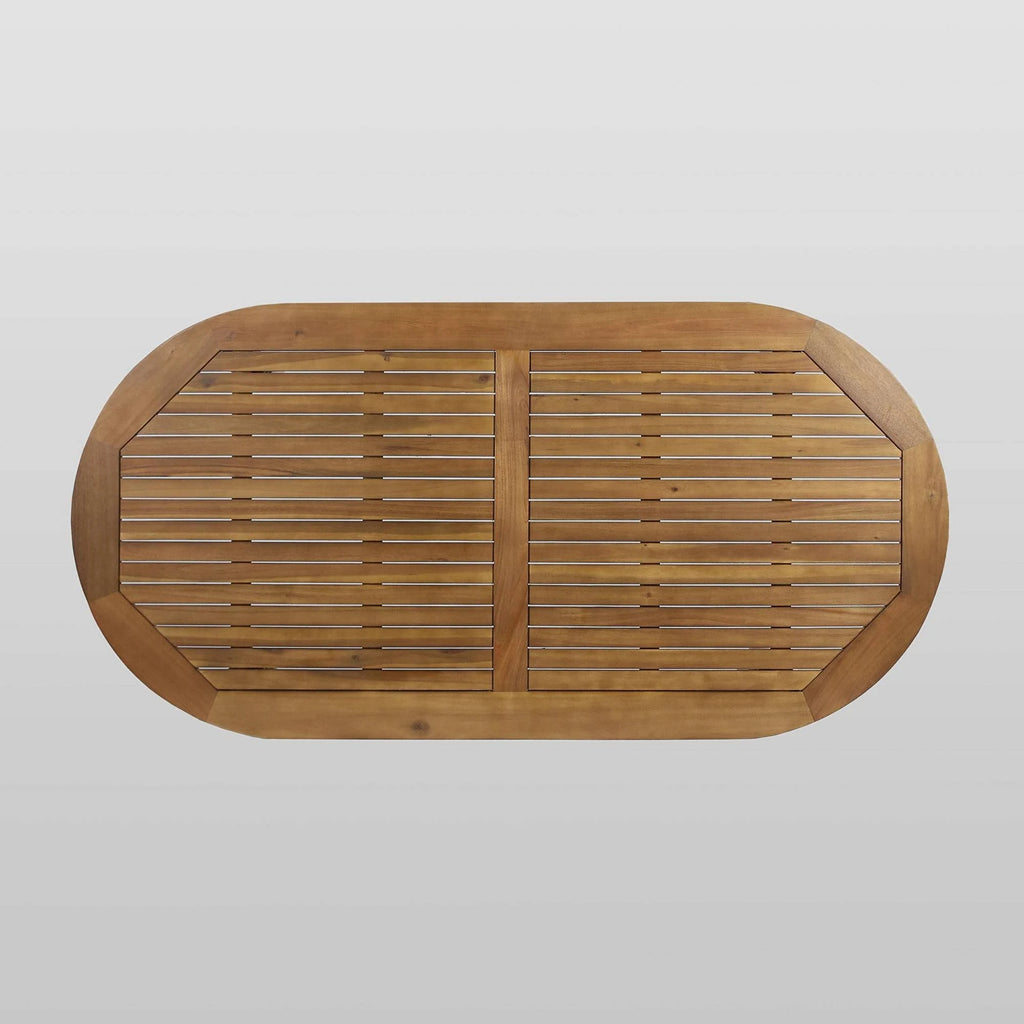 Teak Oval Acacia Wood Dining Table S92124