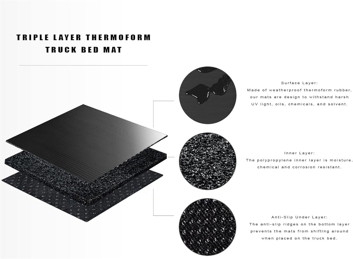Rubber Truck Bed Mat Black A596