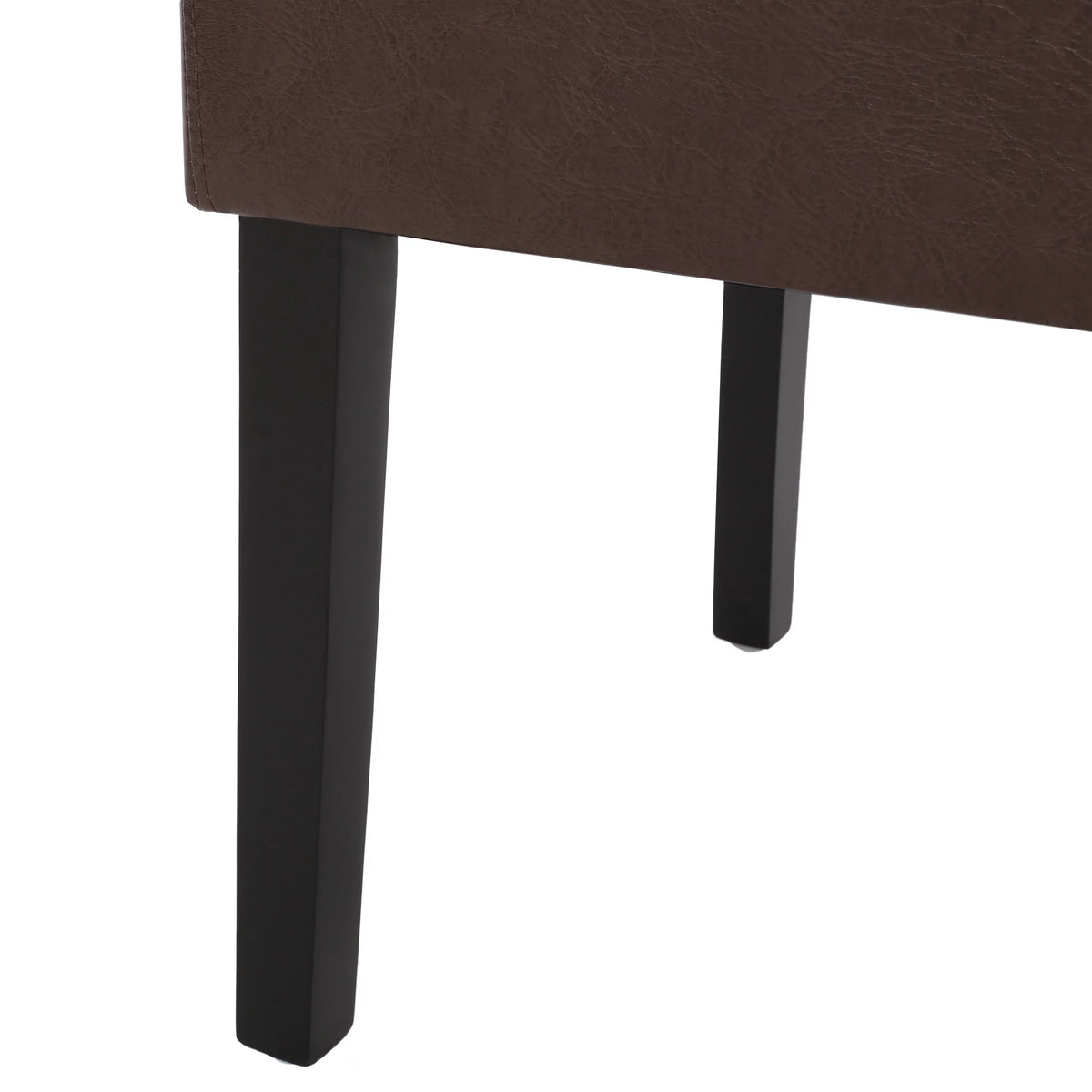 Faux Leather Dining Chairs Set of 6 Dark Brown N205