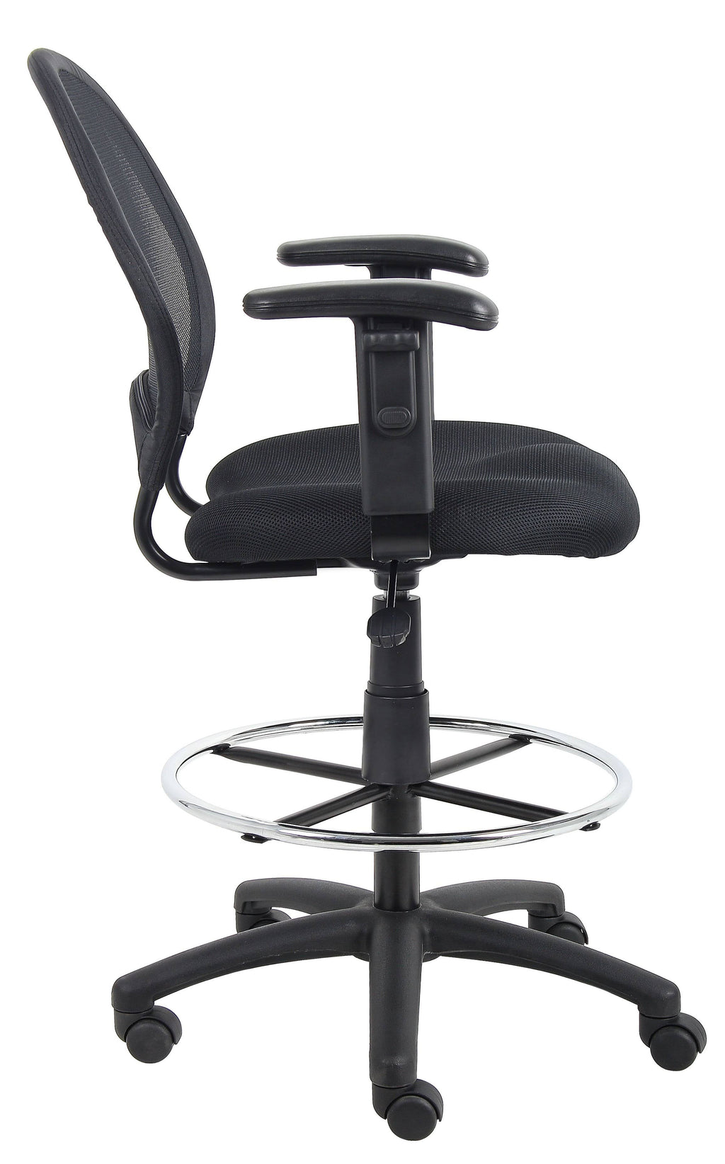 Mesh Drafting Stool with Adjustable Arms F2355