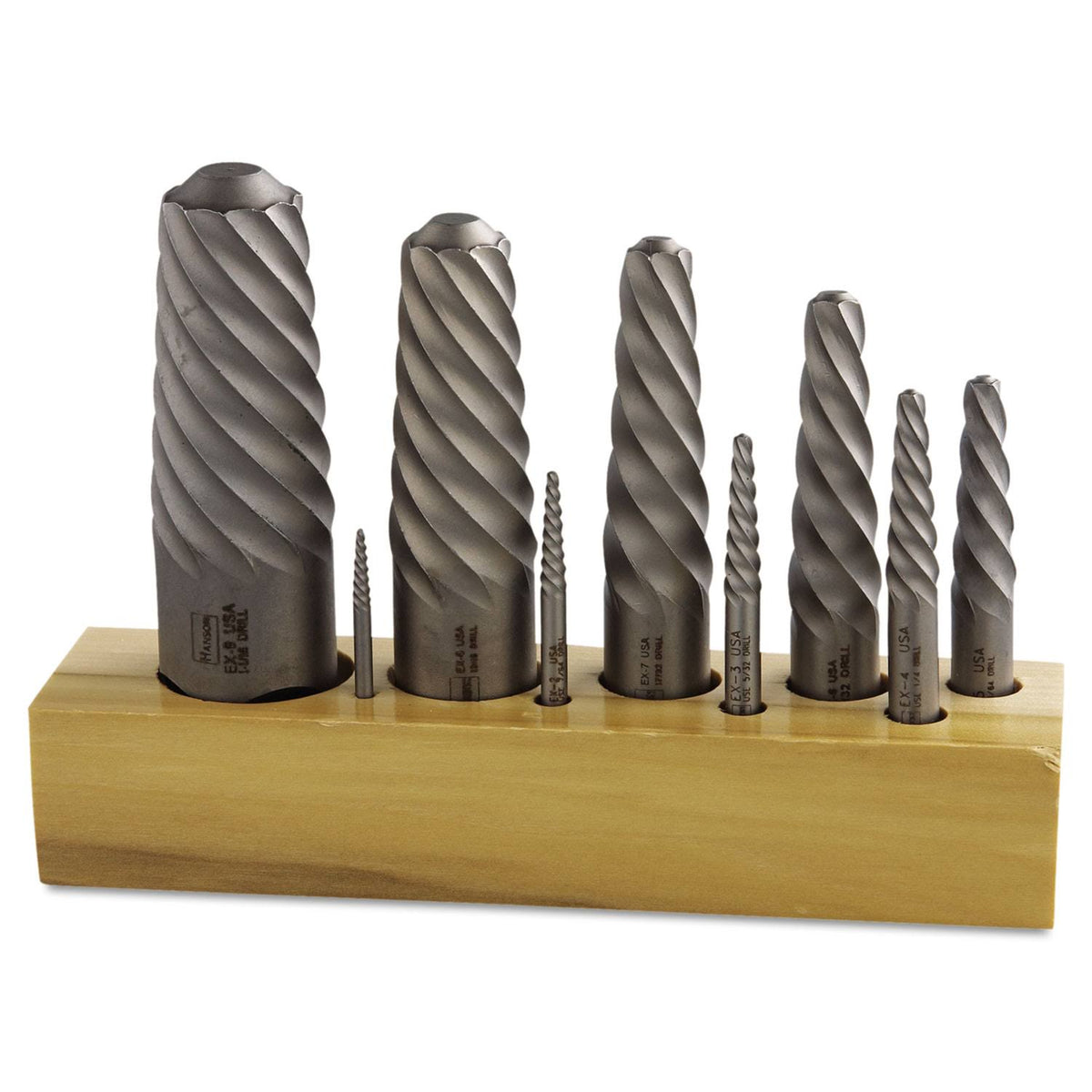 9-Piece Spiral Screw Extractor Set M4881