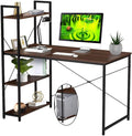 Brown Computer Desk with Shelves X679696
