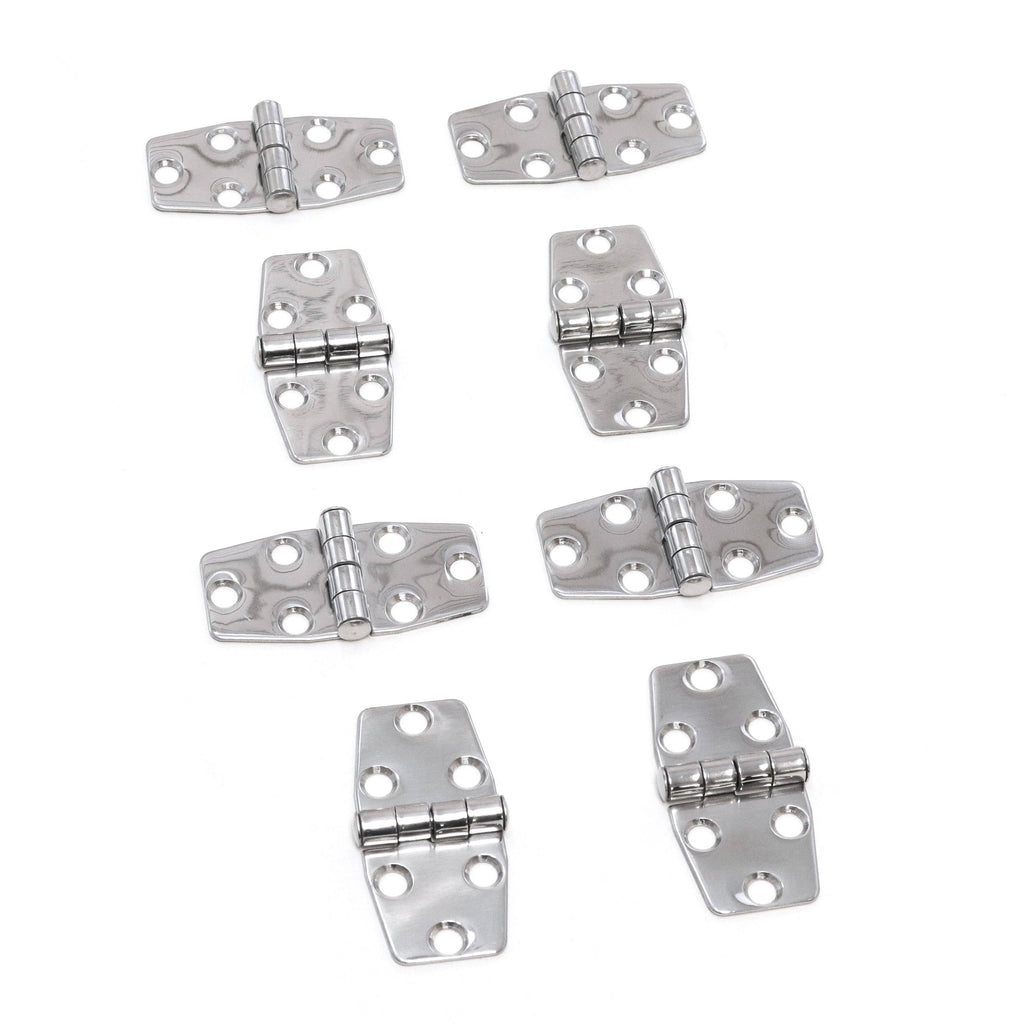 Polished Stainless Steel Marine Grade Door Hinges 3 x 1.5 Inches Set of 8 N422078