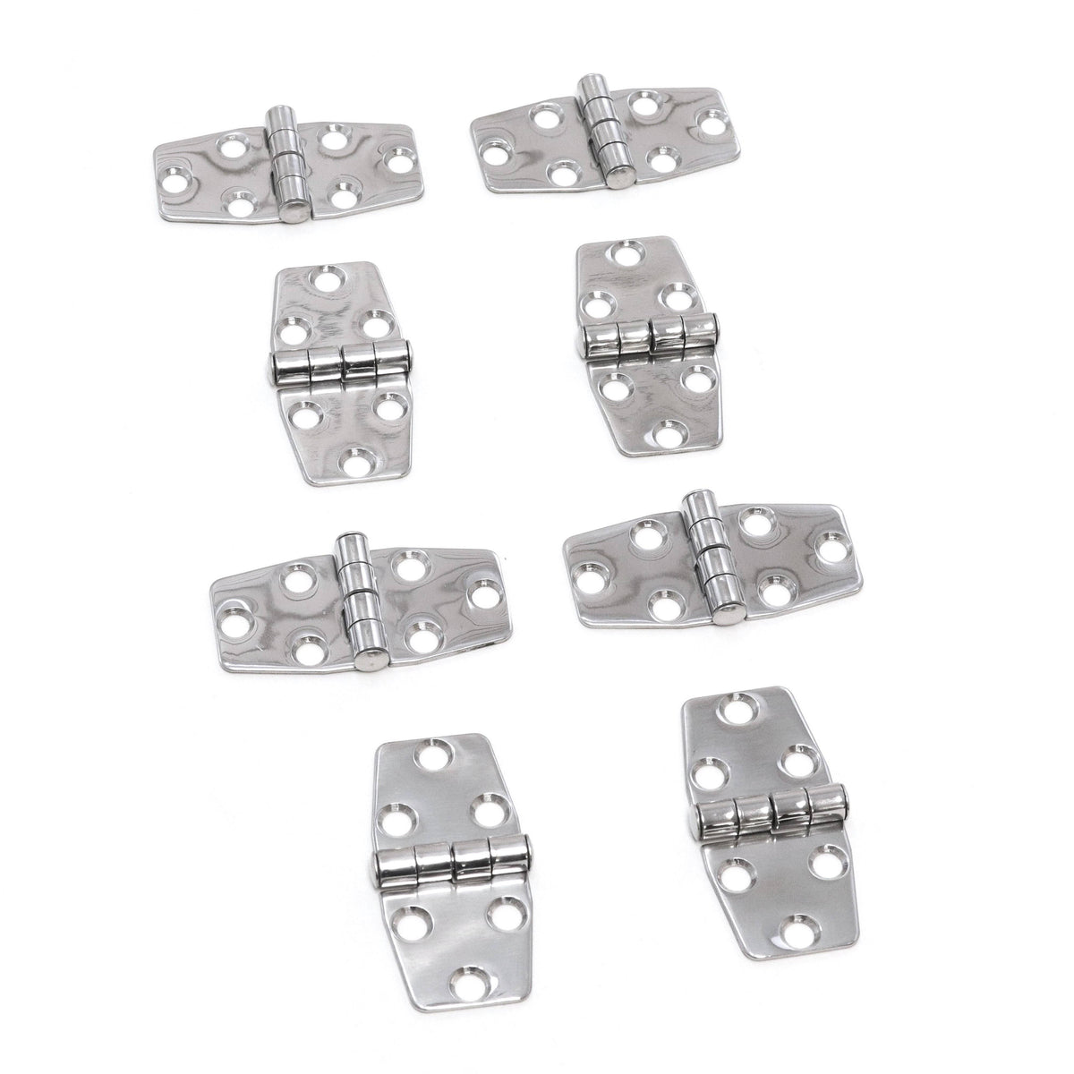 Polished Stainless Steel Marine Grade Door Hinges 3 x 1.5 Inches Set of 8 N422078