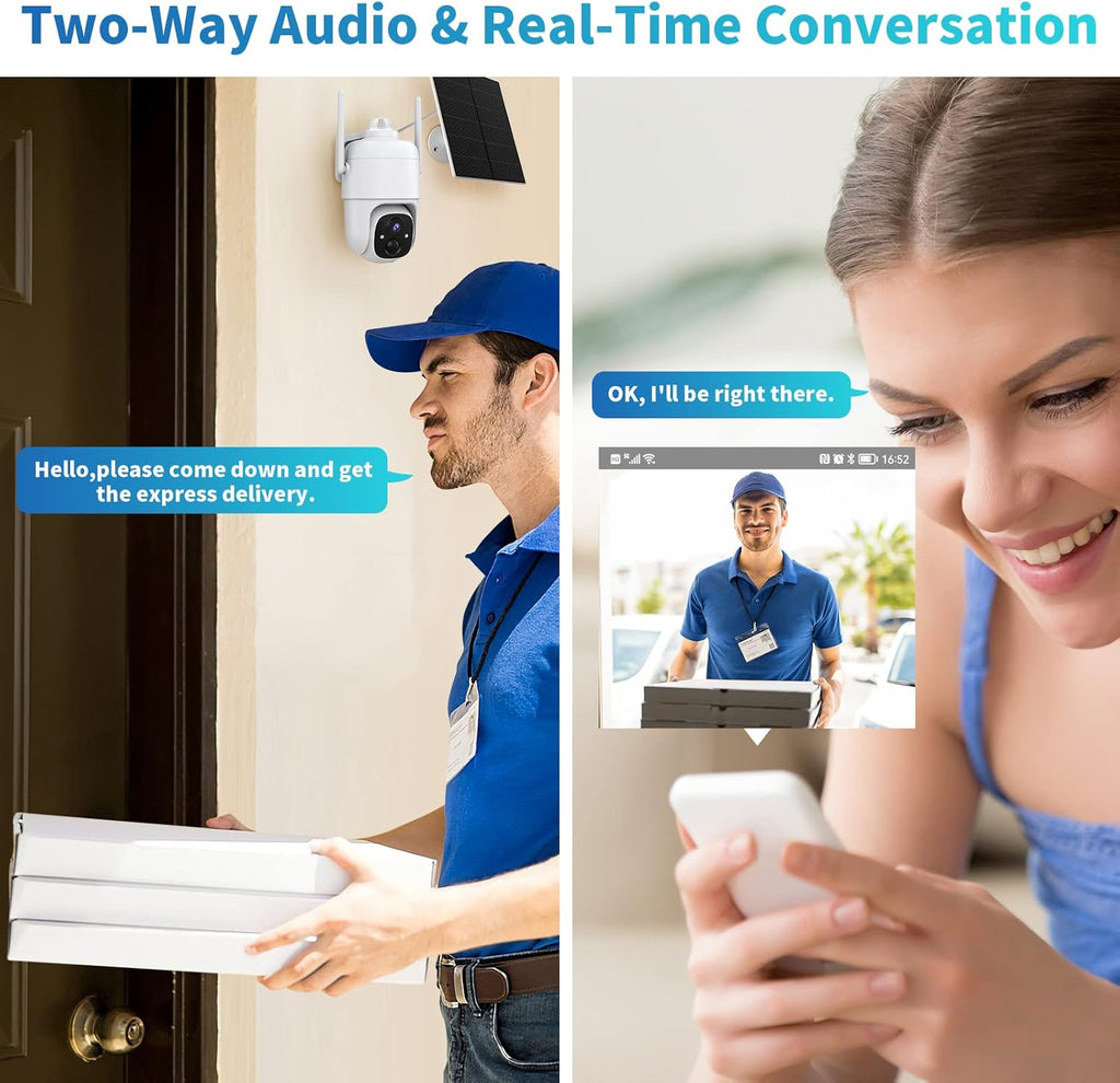 Solar Powered Wireless Security Camera with Color Night Vision S286