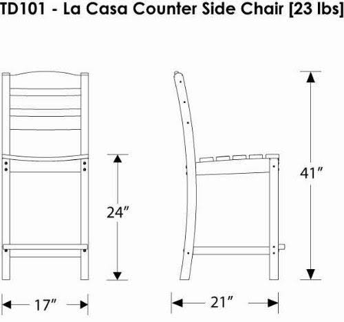 White Counter Side Chair E454