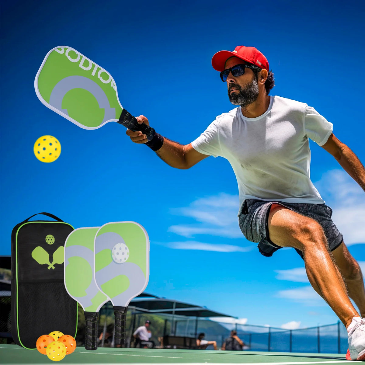 Pickleball Paddle Set with 4 Pickleball Carry Bag Fiberglass N929988