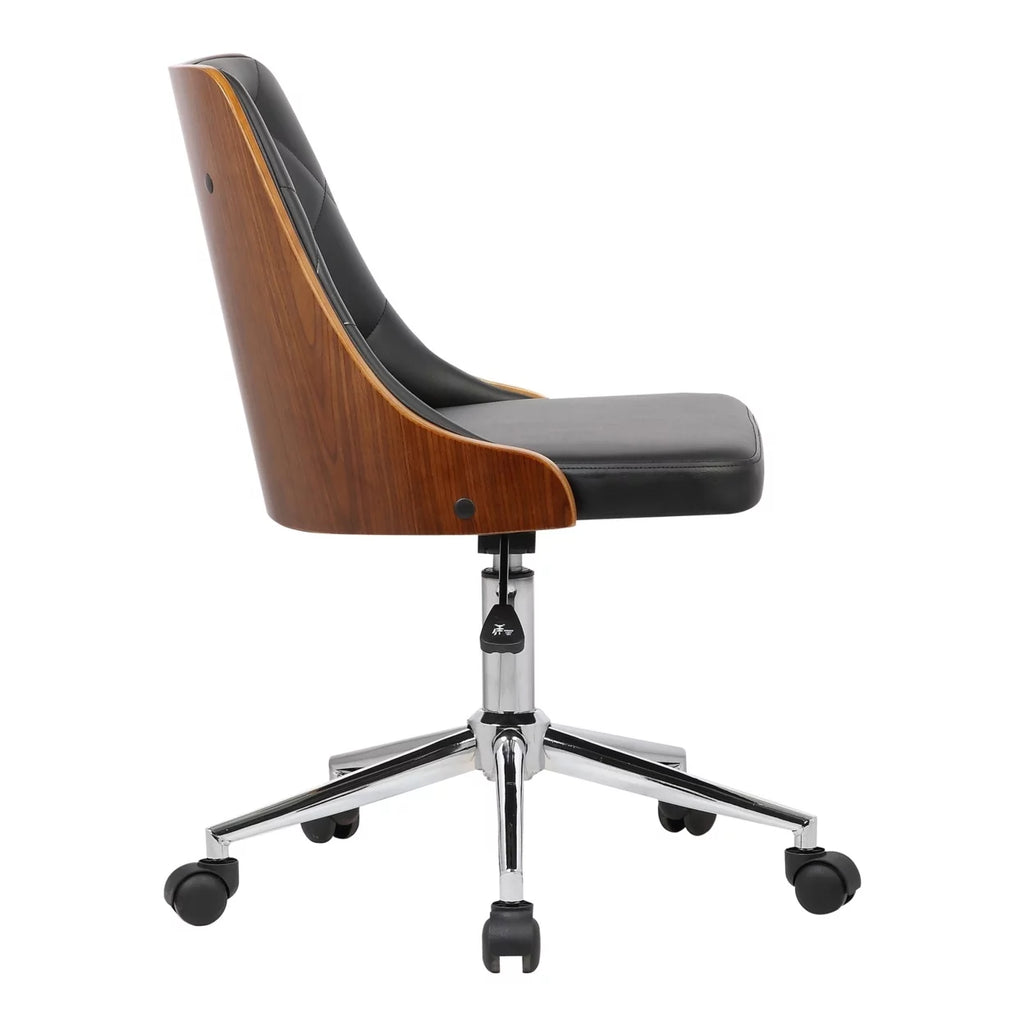 Brown and Black Adjustable Tufted Office Chair O708