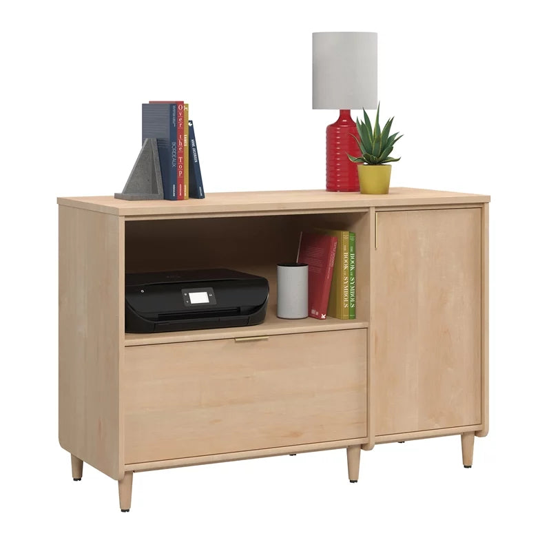 Engineered Wood Credenza Natural Maple Finish G56518