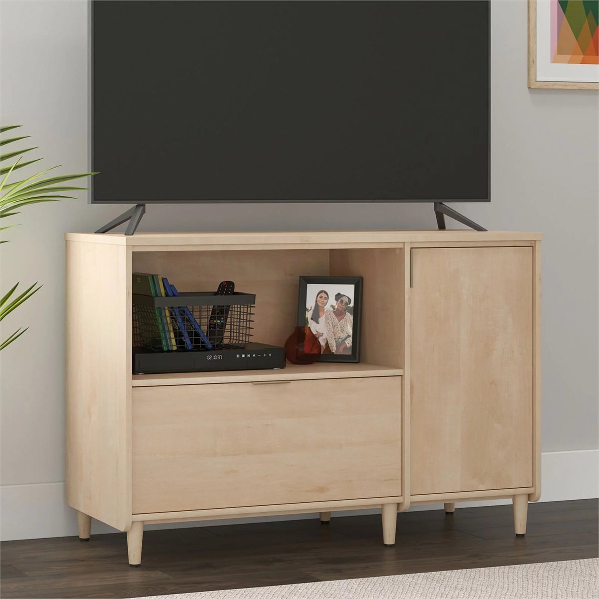 Engineered Wood Credenza Natural Maple Finish G56518