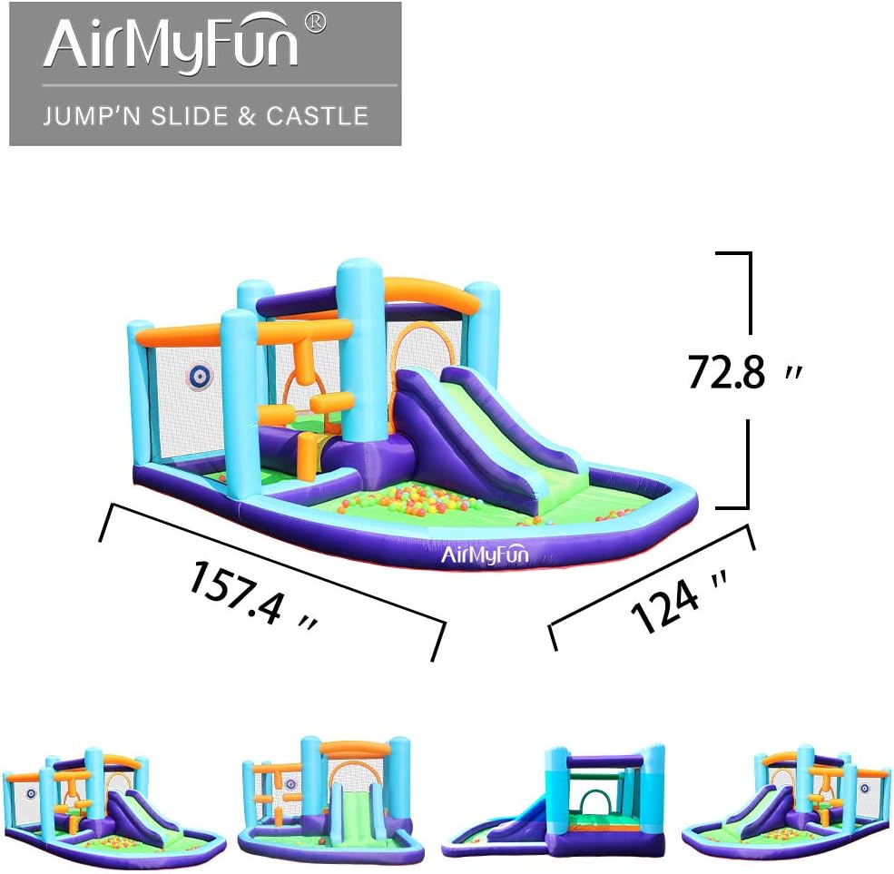 Bounce House Inflatable with Slide and Air Blower B699