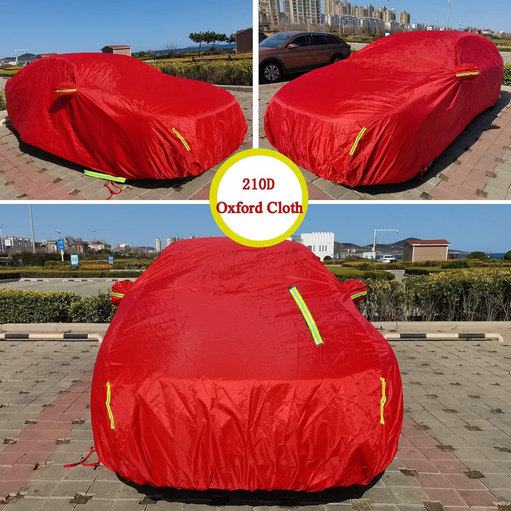 Red 216D Oxford Full Car Cover N199