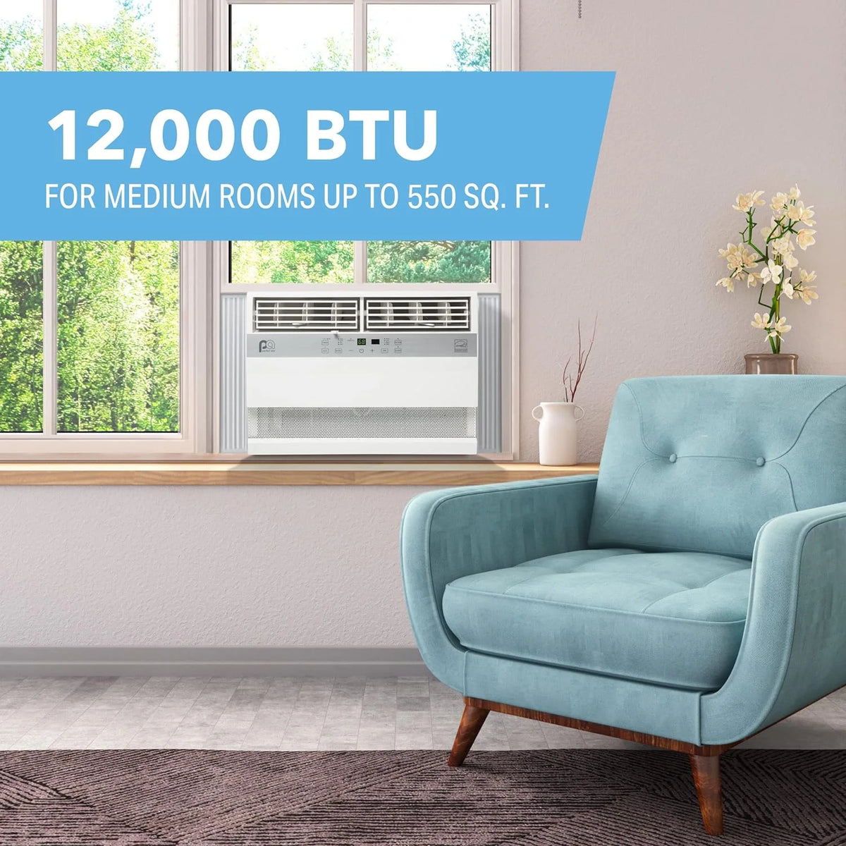 115-Volt Flat Panel Window Air Conditioner C4364