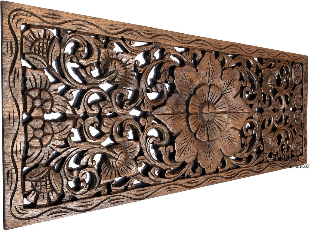 Large Carved Wood Wall Panel D533115