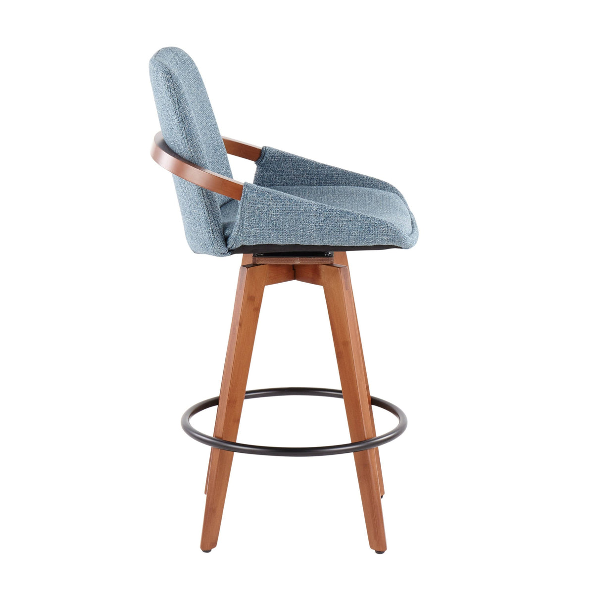 Blue Noise Fabric Counter Stool N91249