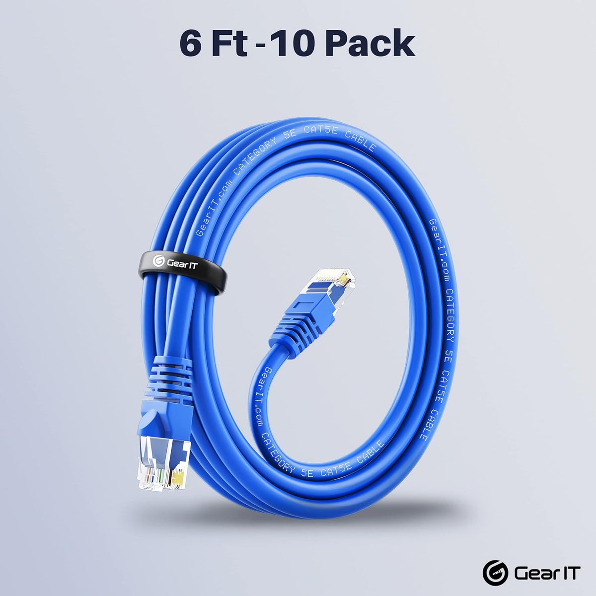 Cat5e Ethernet Patch Cable 1 Foot Blue M622515